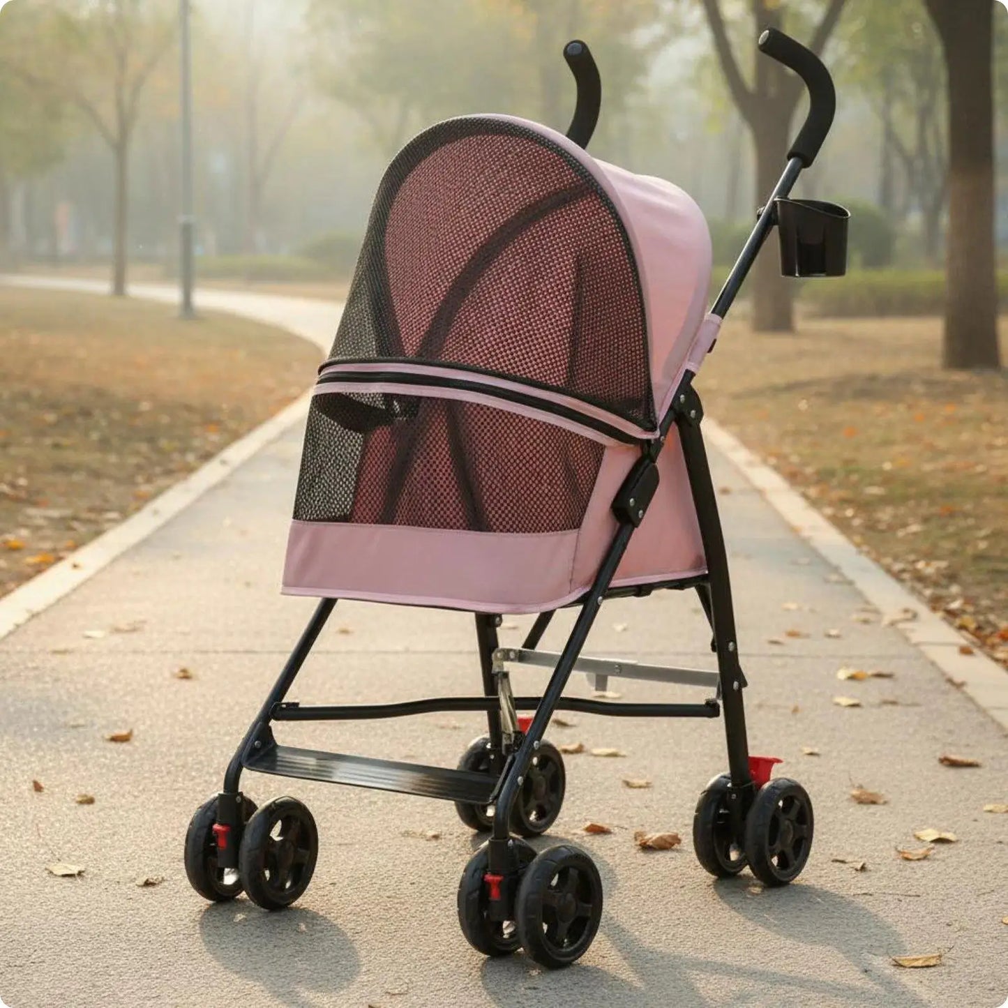 Foldable Carrier Lightweight Pet Dog Buggy Small Dog Stroller Cushion Travel Enclosure for Puppy Outings