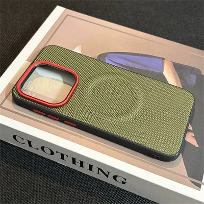 Magnetic Nylon Woven Case For Oppo Find X9 Pro For MagSafe Matte Leather Skin-friendly Phone Cover For Find X 9 X9Pro 5G Bumper