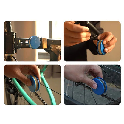 Portable Bicycle Chain Oiler Roller Lubricant Lube Disc Bicycle Chain Lubricator Bike Repair Tools Cycling Riding Gear Parts