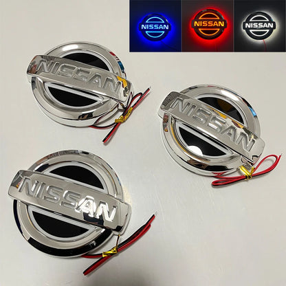 5D Led Light Car Rear Logo Emblem 10.6cm 11.7cm Badge for Nissan Sylphy N7 Qashqai Teana Note Navara Juke Patrol X-trail Murano