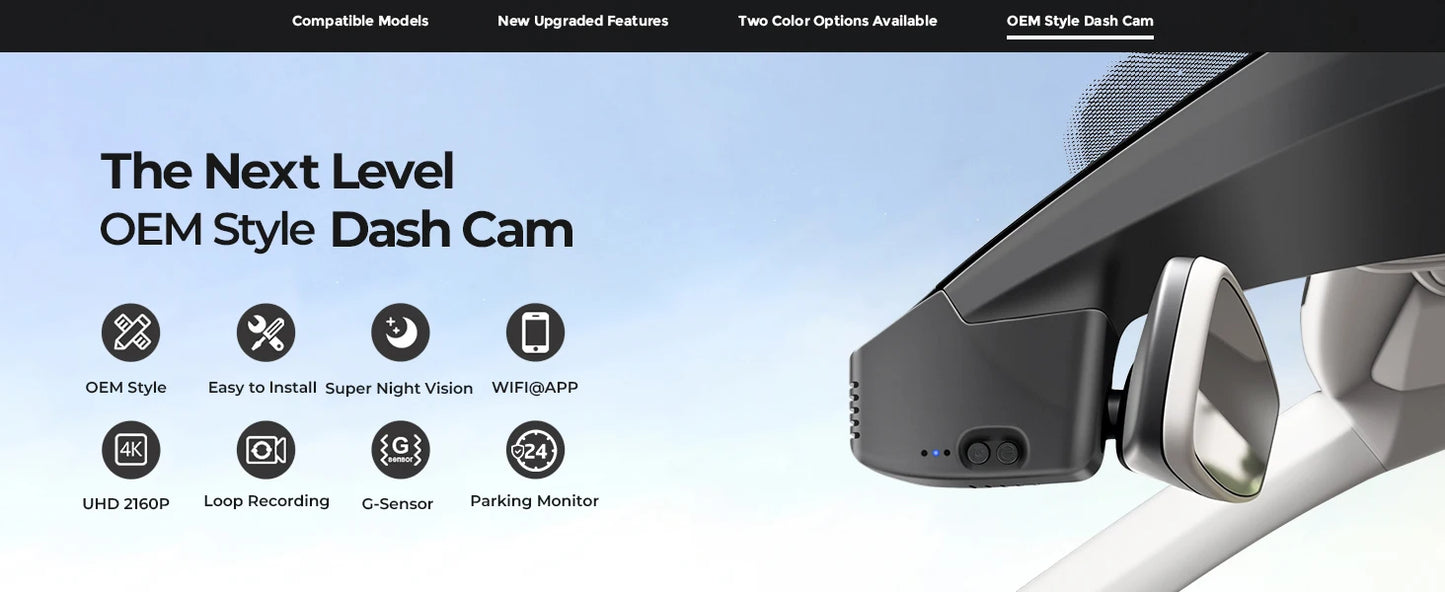 Mangoal 4K Dash Cam GPS WiFi & APP For Volkswagen Tiguan Gen2 AD BW Dash Car Camera 2018-2024 Plug and Play