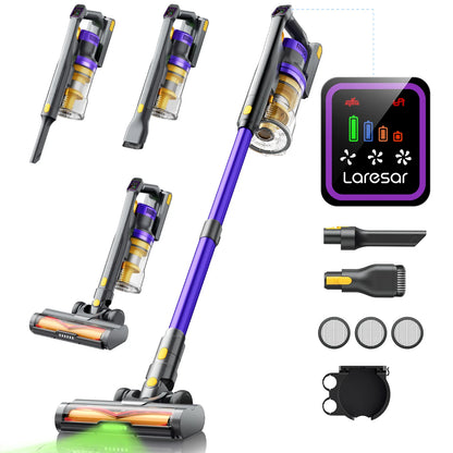 Laresar X11 Cordless Vacuum Cleaner 550W 55KPA Suction Power  Handheld Smart Home Dust Cup 60 Mins Runtime 3 Pcs Hepa Filte Set