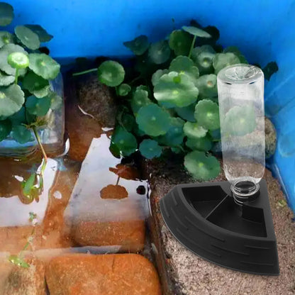 Automatic Reptile Water Bowl with Spillproof Design ABS Material Easy Clean for Tortoise Turtle Lizard Gecko in Tank Accessories
