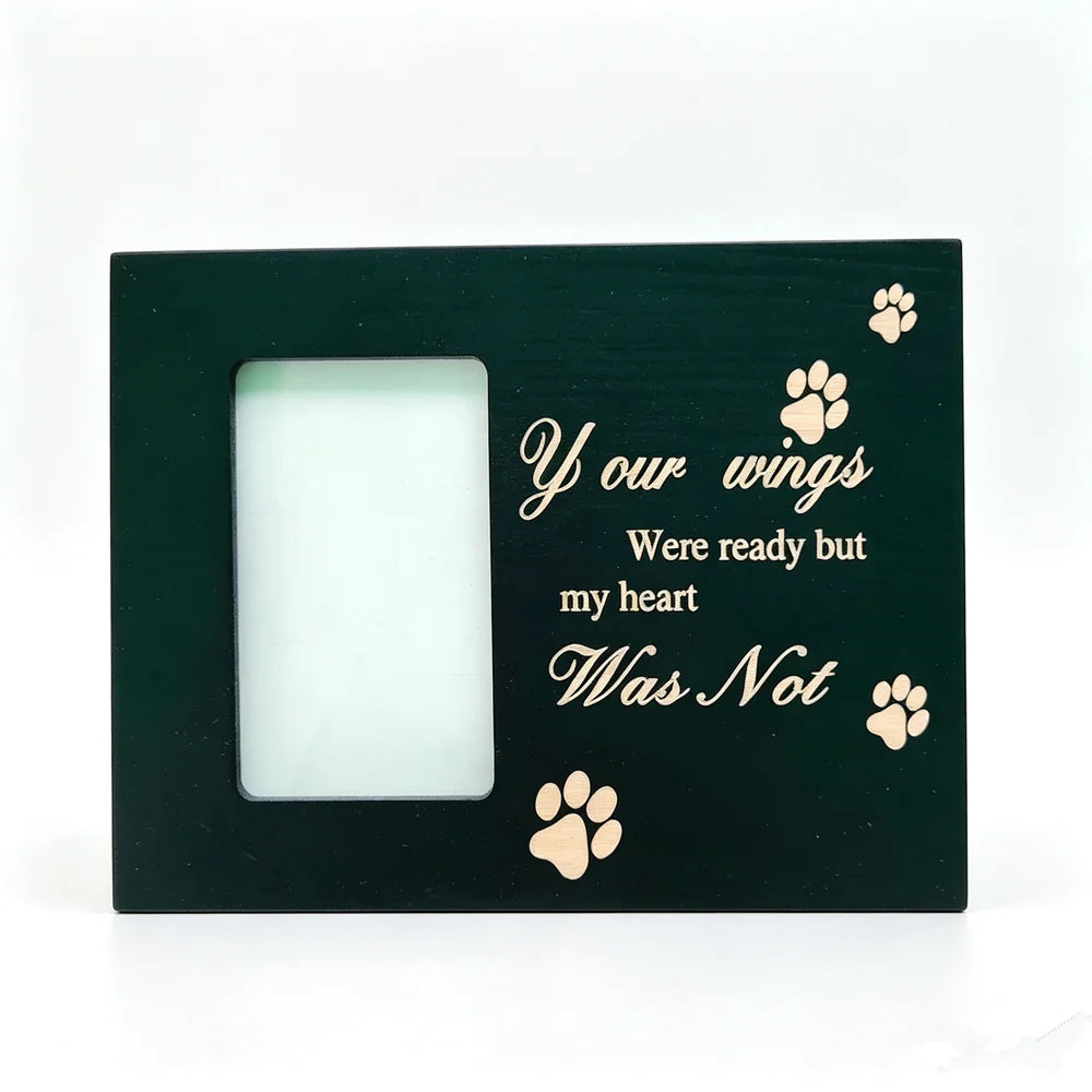 Wooden Pet Urn With Photo Frame Dog Cat Cremation Ashes Box Pet Loss Memorial Keepsake Box Pet Memorial Urn for Home Display