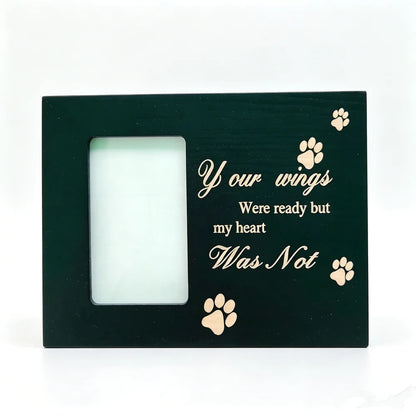 Wooden Pet Urn With Photo Frame Dog Cat Cremation Ashes Box Pet Loss Memorial Keepsake Box Pet Memorial Urn for Home Display