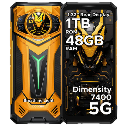 Phone robust DOOGEE S200 Ultra 5G AI 6,72 "Dimensity 7400 48 Go RAM (12 36) 1 To ROM battery 11000 mAh Android 15 NFC Smar