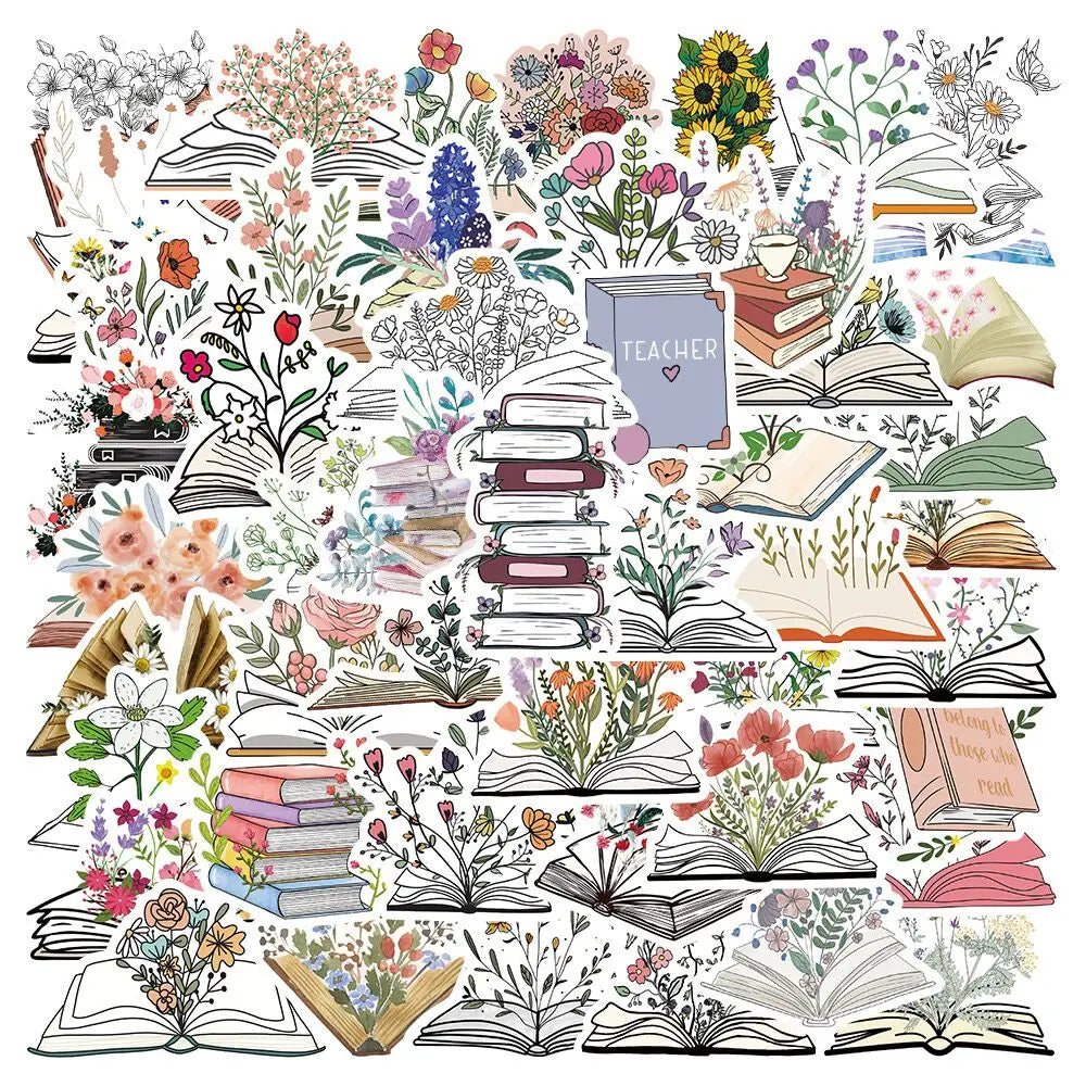 10/50/100pcs Mix Kawaii Smut Bookish Dark Romance Reading Book Stickers Aesthetic DIY Scrapbooking Notebook Laptop Phone Sticker