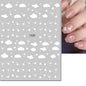 3d Nail Art Stickers Red Black White Love Hearts Stars Clouds French Full Tips Adhesive Nail Decals Slider For Manicure