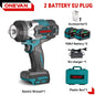 ONEVAN 2800N.M Brushless Cordless Electric Impact Wrench High Torque Screwdriver Drill Power Tool For Makita 18V Battery Pin