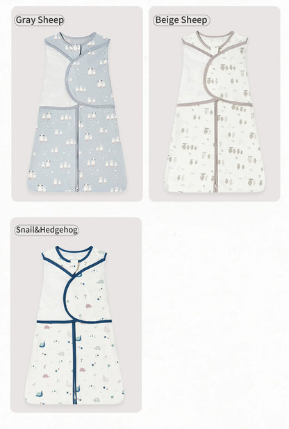 Baby Sleeping Bag For Newborn Sleep Aid Thin Soft Cotton Boys Girls Wrap Sleepwear Adjustable Breathable Baby Swaddle Blanket
