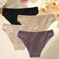 4PCS/SET Women's Cotton Panties Sexy Soft Striped Underpants 12 Solid Color Briefs Female Comfortable Stretch Lingerie M-XL