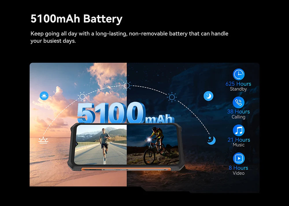 Ultra-thin Rugged Android Smartphone Cubot King Kong ES, 6.56" 90Hz Screen, 16GB RAM(6GB+10GB), 128GB ROM, 48MP Camera, 4G Phone
