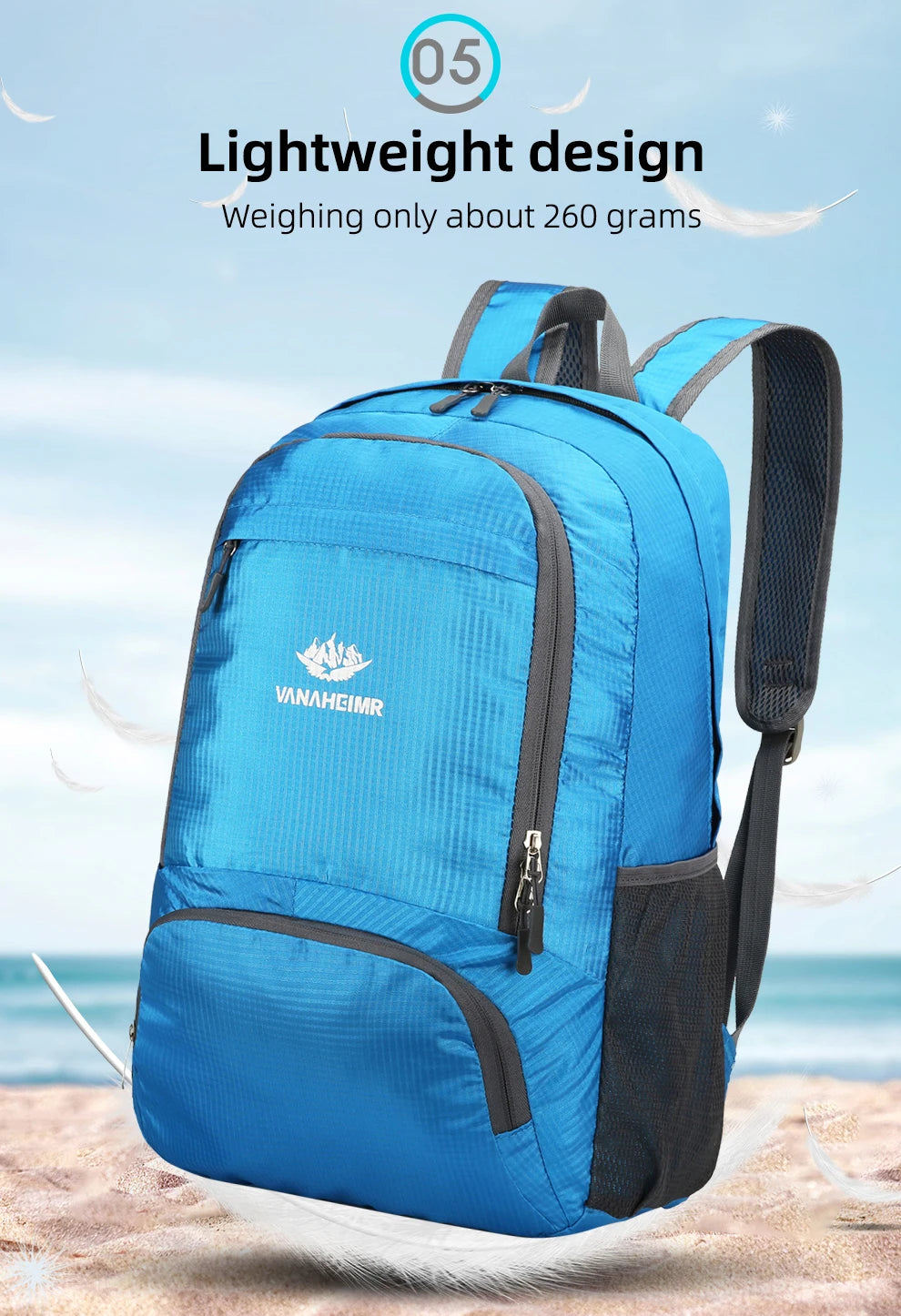 23L Packable Backpack Foldable Ultra Light Outdoor Duffle Bag Big Folding Knapsack Hiking Travel Rucksack Mountaineering Daypack