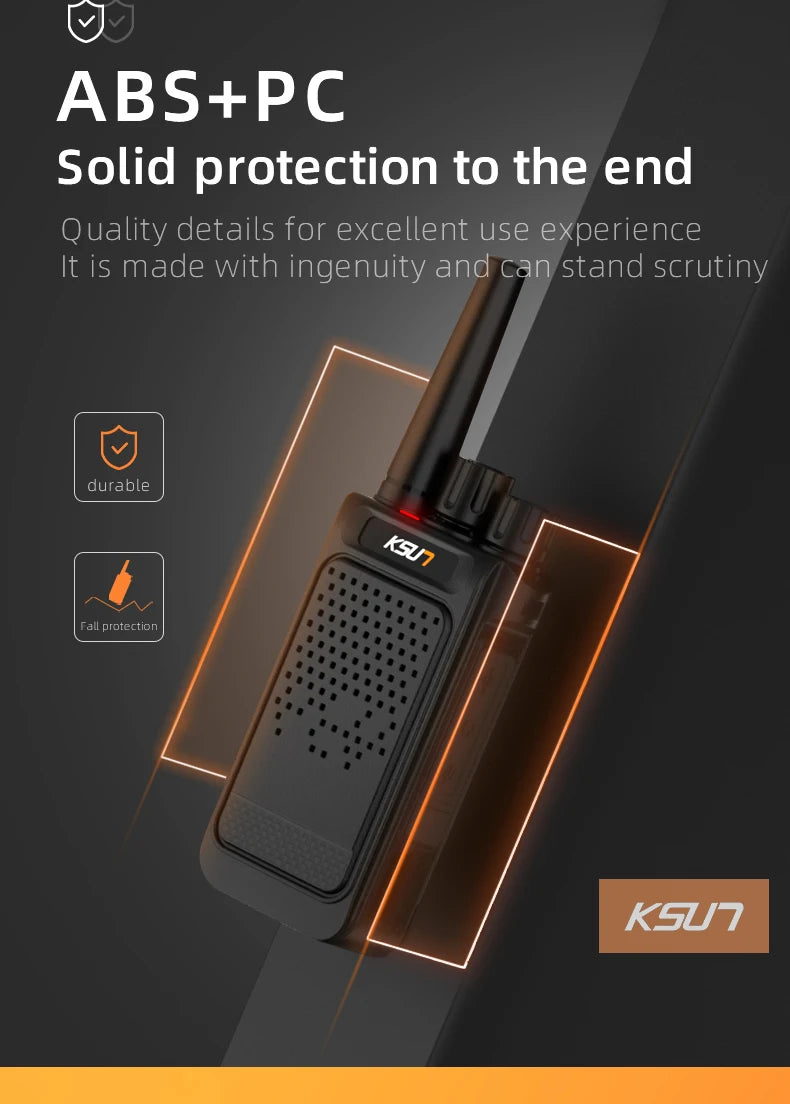 Mini Portable Walkie Talkie 2pcs UHF Radio Wireless Intercom VOX Function PMR446 Walkie Talkie Two Way Radio Station KSUN X26