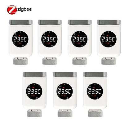 MOES Tuya Smart Wifi/ZigBee Thermostatic Radiator Valve TRV Programmable App Remote Temperature Controller with Alexa GoogleHome