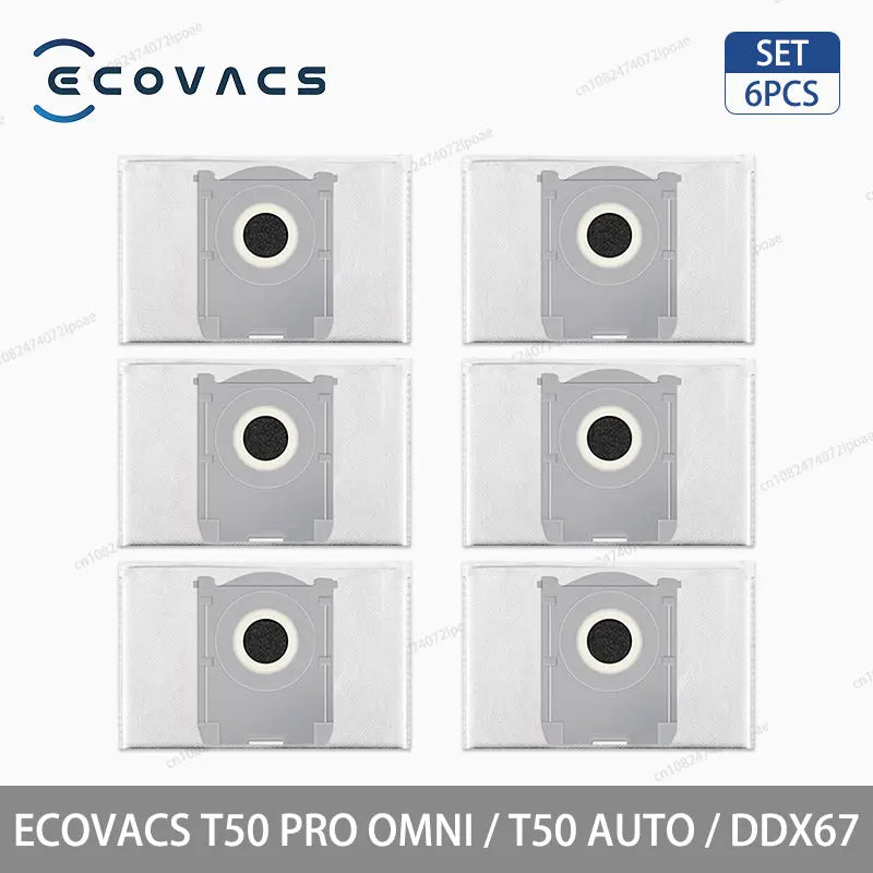 ECOVACS T50 PRO OMNI / T50  AUTO / DDX67 Robot Vacuum Cleaner Accessories Main Side Brush Hepa Filter Mop Cloth Dust Bag Parts