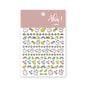 White Bloom Translucent Hollow Butterfly Heart Nail Sticker Press on Nails Decals Hollow Heart Star Moon Shape Sticker Sliders