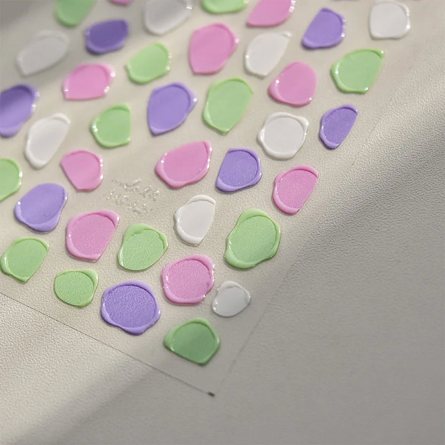 Line Flower Powder Blusher Love Heart High Quality Jelly Series Adhesive Nail Sticker Nail Art Decoration Decals Design T-2830