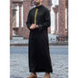 Dishdasha Muslim Men Long Robe Jubba Thobe Abaya Embroidery Kimono Islamic Dubai Saudi Abayas Prayer Kaftan Ramadan Morocco 2025