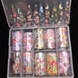 New Flower Nail Foils for Transfer Paper Stickers Floral Adhesive Fruit Nails Wraps Fish DIY Water Marble Nail Art Decorations
