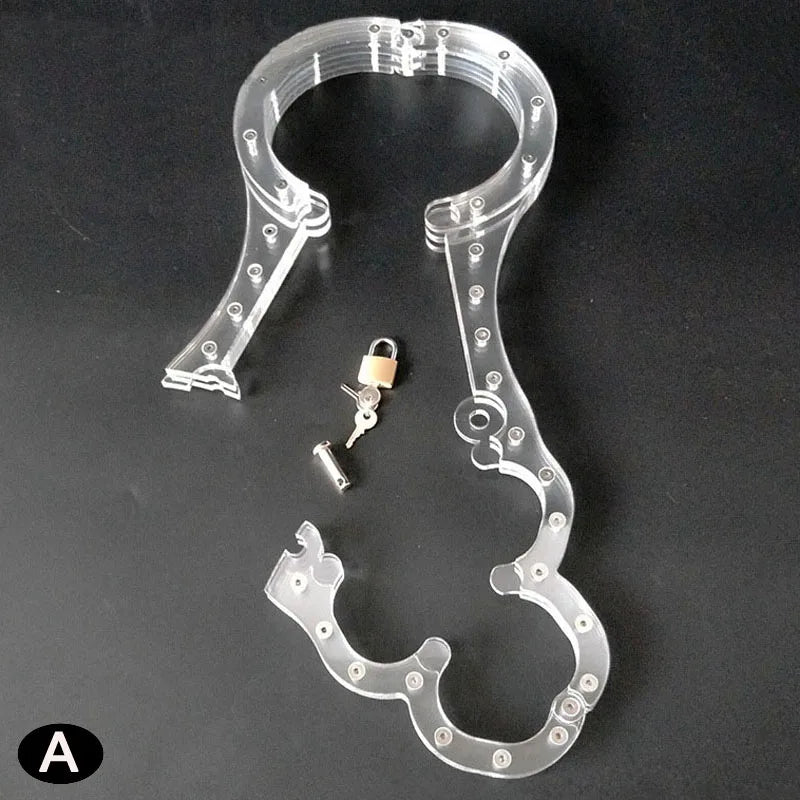 Neck Collar Handcuffs Crystal Flail BDSM Bondage Lock Hand Cuffs Sex Toys For Couples Women Wrist Restraints Adult Games Tools