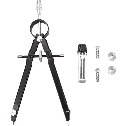 Compass Geometry Set with Lock, Professional Compass,for Solid and Plane Precis Math and Precision Compass, Metal and Durable