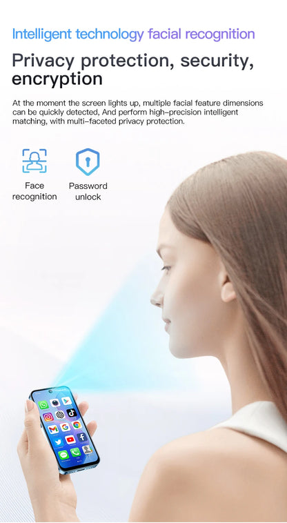 SOYES XS19 3G Mini Smartphone Android 10.0 Dual SIM Standby 3.88 Inch HD Mobile Phone 2GB+16GB 2000mAh Small Cell Phones Face ID