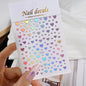 1pcs 3D Bronzing Gold Love Heart Nail Art Stickers Y2K Holographic Stars Sun Starlight DIY Nail Decals Heart Manicure Decoration