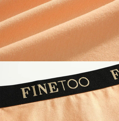 FINETOO 5Pcs Cotton Women Panties High Waist Breathable Soft Ladies Underwear Elastic Waistband Briefs S-XXL Comfortable Briefs