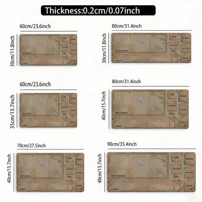 Cardboard Theme Zone Magic Party Game Mat Durable Rubber for MTG&TCG Games 35X60cm Mouse Pad Offices Desk Mats Friendly Design