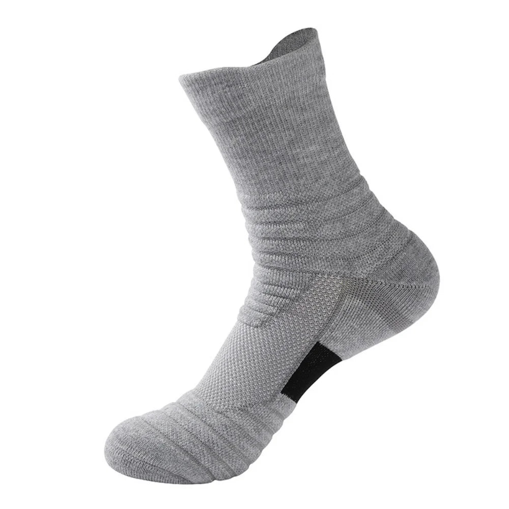 3pairs/Lot Men's Socks Compression Stockings Breathable Basketball Sports Cycling Socks Moisture Wicking High Elastic Tube Socks