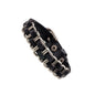 New Punk Dark PU Bracelet For Women Men Hip Hop Rock Chain Multi Layered Bracelet Trend Retro Gothic Jewelry Dancer Accessories