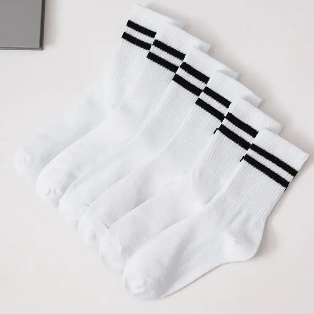 10/20 Pairs  Women Mid-Tube Socks Solid Colour Autumn Winter Breathable Comfortable Sport Sweat Absorbent Man And  Women's Socks