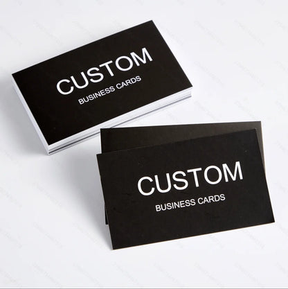 200/500/1000pcs Customizable Cards, Personalized Business Cards with Acrylic Storage Box, Matte Film Thank You Invitations