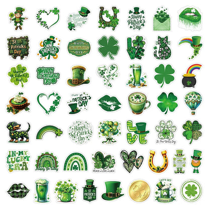 50/100PCS St. Patrick's Day Graffiti Stickers Decorative Water Cups Car Stationery Reward Stickers
