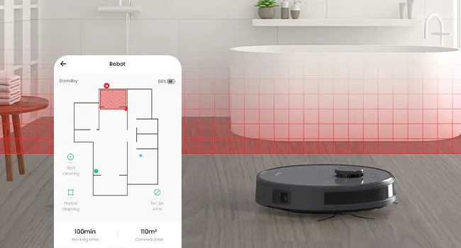 Lefant M1 LDS Robot Vacuum Cleaner with Multi Plane Mapping, 4000Pa Suction,Schedule, App/Alexa Control, for Pet Hair