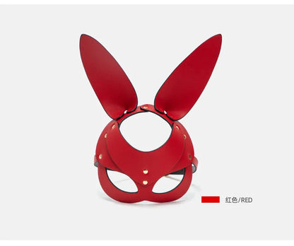 3 Colors Sexy Leather Mask Bunny Girl Cosplay Masquerade Erotic Halloween Carnival Party Masks Bdsm Bondage Games Fetish Mask