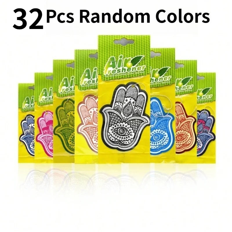 Hamsa Hand Pattern Hanging Car Air Freshener Assorted Fragrance Paper Scent Cards 5‑40 Pcs