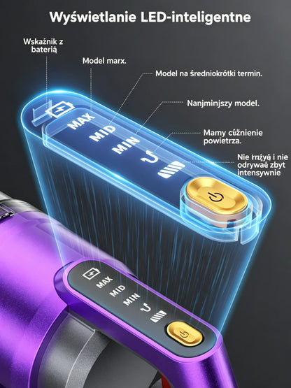Tdyon Nova 680W 70000PA Cordless Vacuum Cleaner 75mins Long Runtime Removable Battery Self-Standing Wall Charging Vacuum Cleaner
