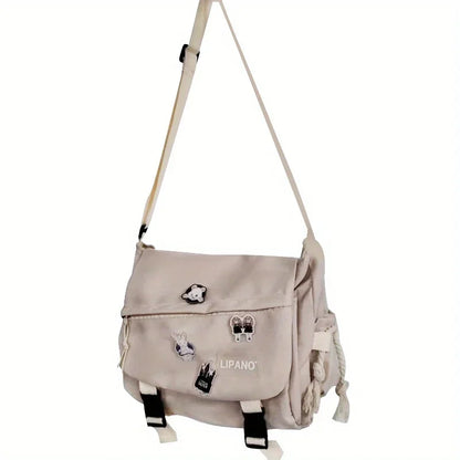 Men's Nylon Crossbody Bag Large Capacity Casual Messenger Bag Student School Bag Travel Business Shoulder Bag