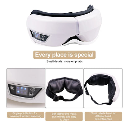 Eye Massage Device Vibration Airbag Pressure Eye Massager Bluetooth Music Relax Fatigue Eye Care Improve Sleep Tools Foldable