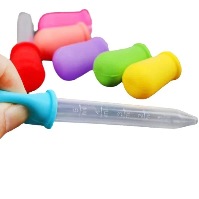 10Pcs/Set 5ml Silicone Plastic Pipette School Lab Experiment Supplies Dropper Feeding Medicine Liquid Eye Ear Pipette Dropper
