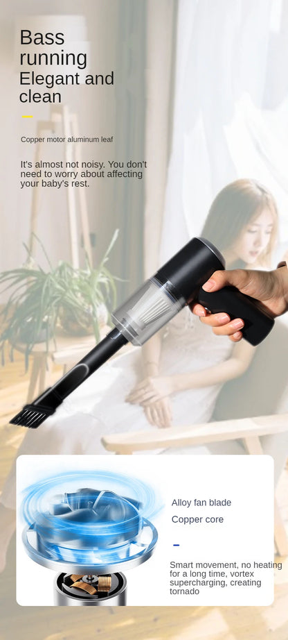 Wireless Car Vacuum Cleaner Portable Vacuum Cleaner Dual Use for Home and Car 120W High Power Powerful Vacuum Cleaner Bring LED