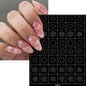 24-Design Airbrush Stencil Nail Stickers 1Pcs Butterfly/Heart/French Line Nail Decal Adhesived DIY Nail Template Airbrush Slider
