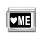 New Y2K Colorful Glaze English Word Italian Charm Link Fit 9mm Stainless Steel Jewelry DIY Making Bracelets For Gifts
