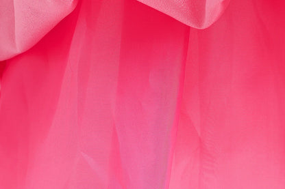 Peach Princess Costume with LED Color Light Toddler Birthday Game Role Play Dress Girl Halloween Festival Gown Pink Lace 4-8 Y