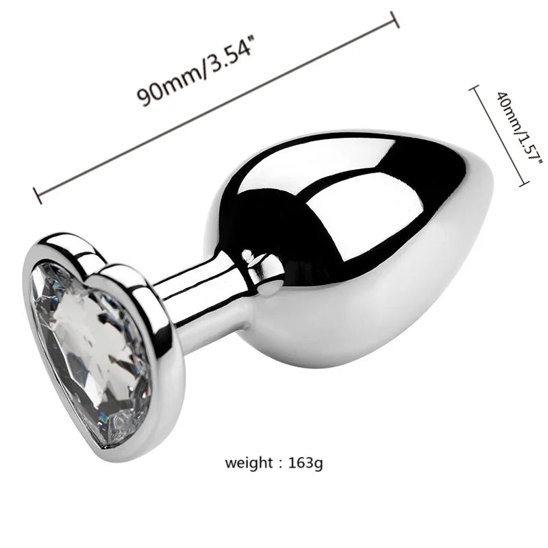 3PCS S/M/L Metal Anal Plug Butt Plug Sex Toy Butt Toy for Women Men Couples Adult Game Masturbator Anal Diamond Sex Shop 18+