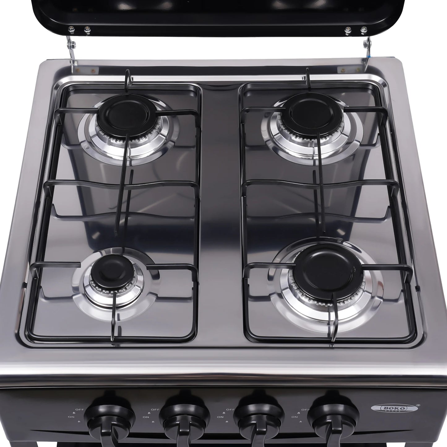 Natural Gas Stove w/ 4 Burners, Classic Appearance NG/LPG Gas Stove, Wind-resist Indoor Outdoor Cooking Tool, Gas Cooktop