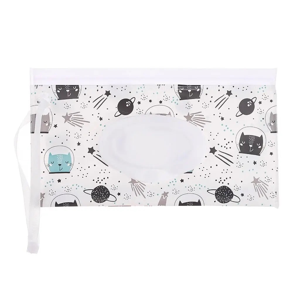 1Pc EVA Baby Wet Wipe Pouch Wipes Holder Case Flip Cover Snap-Strap Reusable Refillable Wet Wipe Bag Outdoor Useful Tissue Box