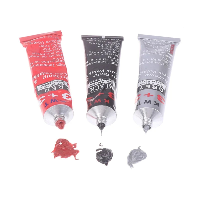 1pc Car Sealant RTV Silicone Gasket Maker 3 3 Black Hi-Temp Sealant Oil Resistant for Engines Automotive Sealant